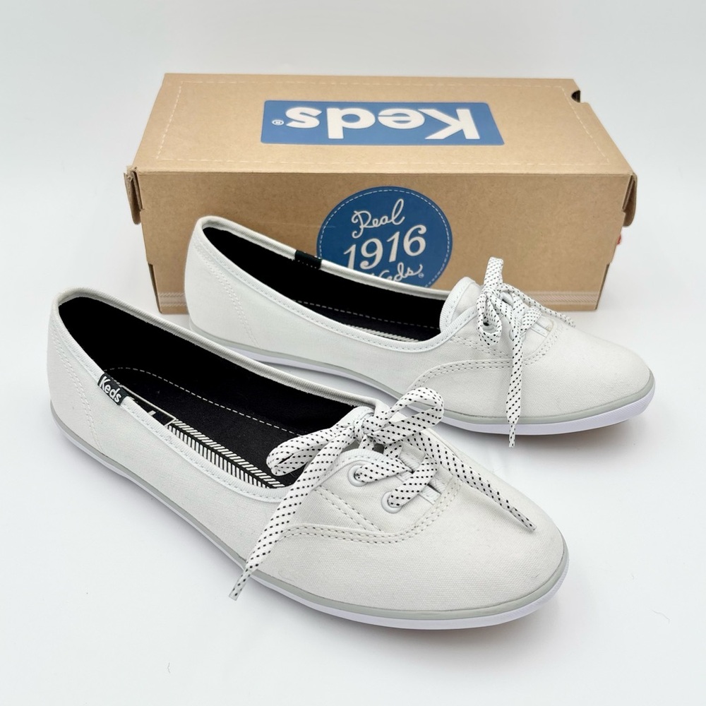 Keds Teacup White Canvas Shoes Women’s 9M New With Box - Picture 3 of 4